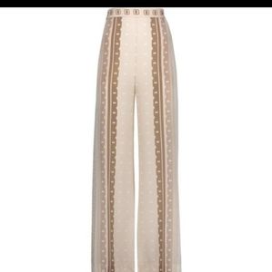 Jonathan simkhai silk print wide leg pants